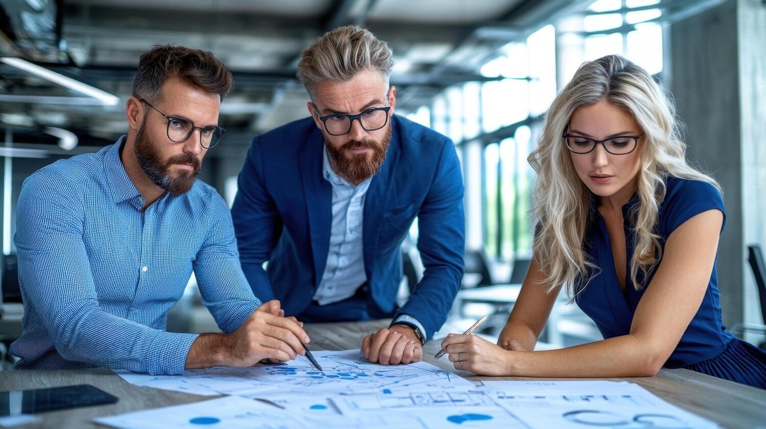 professionelles Beratungsteam bei strategischer Planung